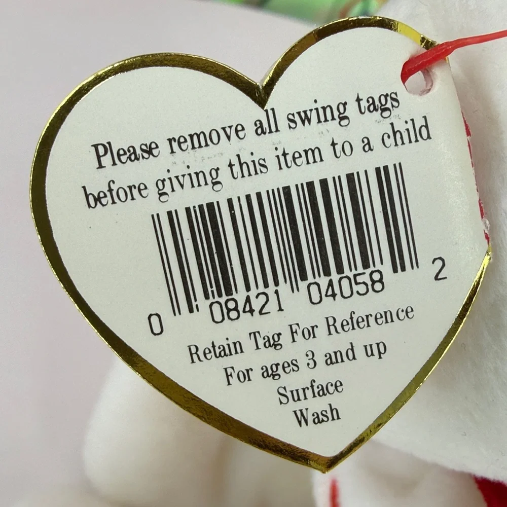 ❤️Rare Factory Sticker/PVC/German Nürnberg Tag - TY Valentino Beanie Baby 1994